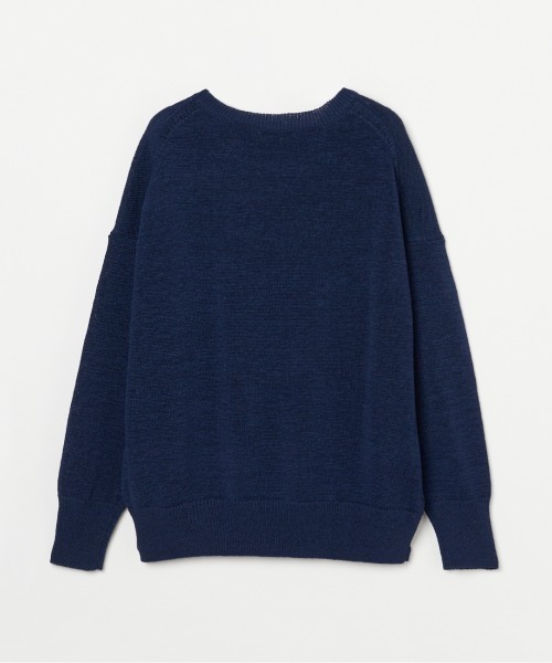 HELIOPOLE（エリオポール）の「TAPE YARN CREW NECK（ニット/セーター・レディース・ベージュ/ネイビー・38）」の4枚目の写真