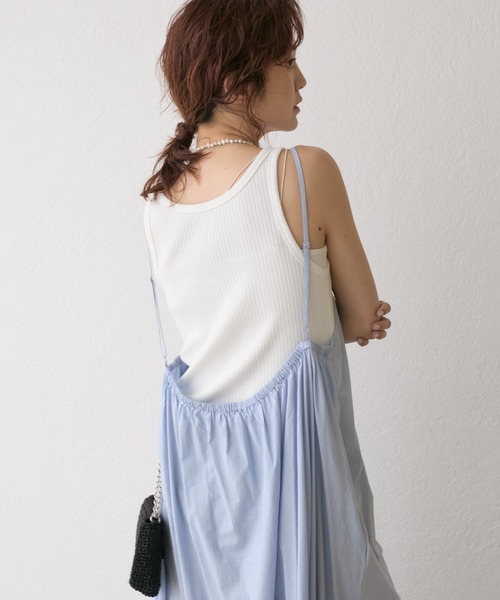 RIVE DROITE(リヴドロワ)の「【à Nice (ア ・ニース)】エンブロイダリーキャミワンピース(ワンピース・レディース・ブラック/サックスブルー・FREE)」の18枚目の写真