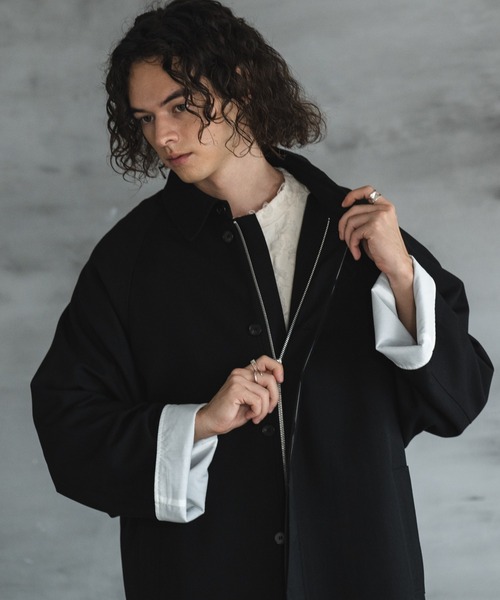 Casper John ノーカラージャケットセットアップ　チャコールグレー　S CASPER JOHN（キャスパージョン）の「Cross collar blazer