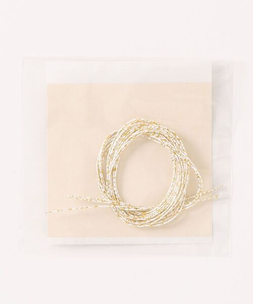 CHACO （FLOWER ACCESSORY）（チャコ）の「CHACO/ 水引と金箔・水引と銀箔（その他ヘアアクセサリー・レディース・ホワイトゴールド/ホワイト×シルバー・FREE）」の3枚目の写真