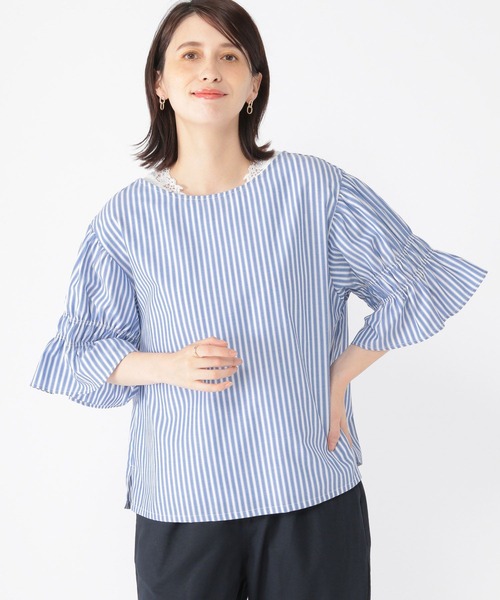 専用出品 セール】Wフロントシャーリングスリーブブラウス（シャツ