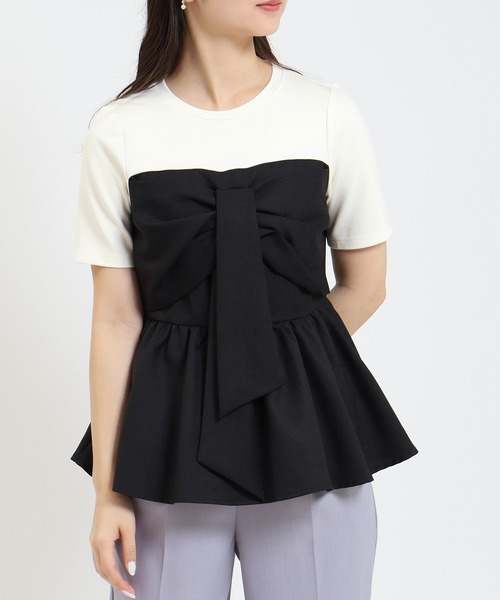 tシャツ ポンチティアードプルオーバー レディース Dot＆Stripes CHILD WOMAN tシャツ 30/-天竺 ティアードコットン