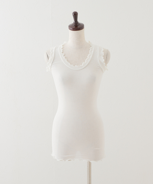 IENA LA BOUCLE（イエナラブークル）の「《WEB限定追加》【SEAMLESS BASIC./シームレスベーシック】Flounce タンクトップ4（タンクトップ・レディース・ブラック/ホワイト・FREE）」の19枚目の写真