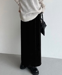 callautia | ベロアロングIラインスカート(スカート)