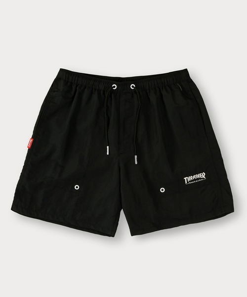 THRASHER（スラッシャー）の「【THRASHER/スラッシャー】ナイロン裏メッシュ ロゴワンポイント ショートパンツ（チノパンツ・メンズ・ベージュ/グリーン/ブラック・M/L/XL）」の4枚目の写真