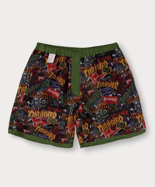 THRASHER（スラッシャー）の「【THRASHER/スラッシャー】ナイロン裏メッシュ ロゴワンポイント ショートパンツ（チノパンツ・メンズ・ベージュ/グリーン/ブラック・M/L/XL）」の10枚目の写真