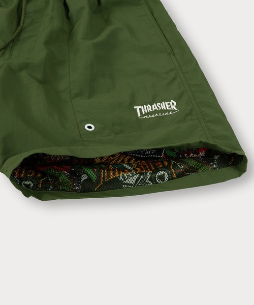 THRASHER（スラッシャー）の「【THRASHER/スラッシャー】ナイロン裏メッシュ ロゴワンポイント ショートパンツ（チノパンツ・メンズ・ベージュ/グリーン/ブラック・M/L/XL）」の18枚目の写真