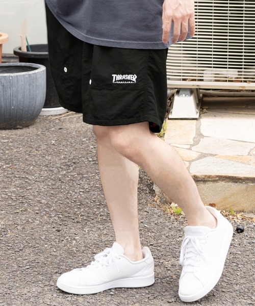 THRASHER（スラッシャー）の「【THRASHER/スラッシャー】ナイロン裏メッシュ ロゴワンポイント ショートパンツ（チノパンツ・メンズ・ベージュ/グリーン/ブラック・M/L/XL）」の19枚目の写真