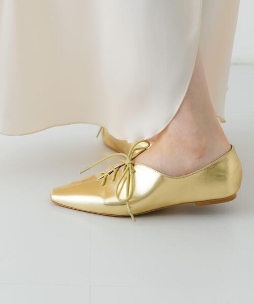 RODE SKO（ロデスコ）の「レースアップフラットシューズ（その他シューズ・レディース・ブラック/ゴールド・38/36/37）」の9枚目の写真