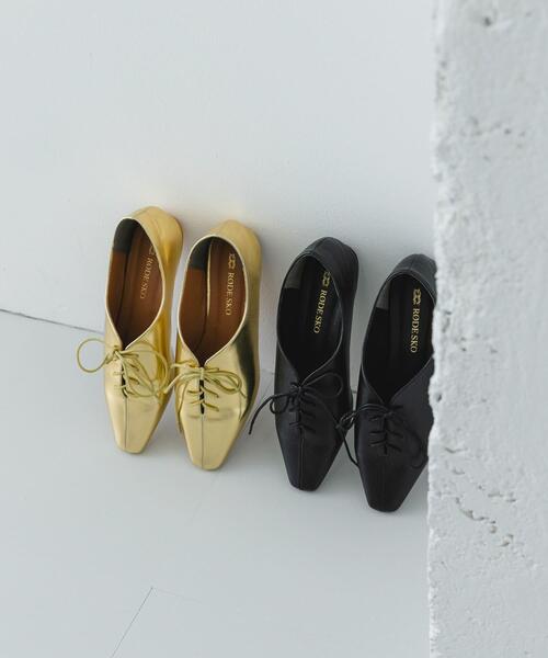 RODE SKO（ロデスコ）の「レースアップフラットシューズ（その他シューズ・レディース・ブラック/ゴールド・38/36/37）」の18枚目の写真