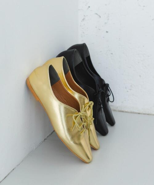 RODE SKO（ロデスコ）の「レースアップフラットシューズ（その他シューズ・レディース・ブラック/ゴールド・38/36/37）」の19枚目の写真
