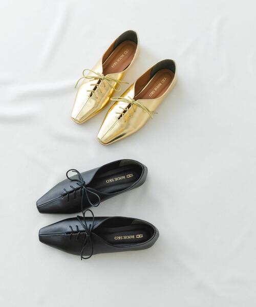 RODE SKO（ロデスコ）の「レースアップフラットシューズ（その他シューズ・レディース・ブラック/ゴールド・38/36/37）」の20枚目の写真