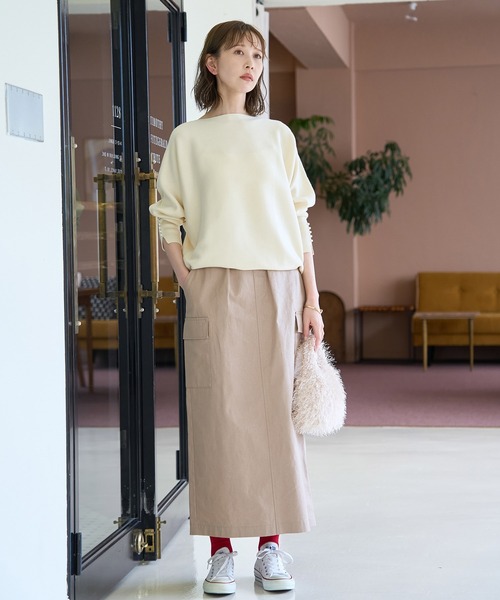 ROPE' PICNIC(ロペピクニック)の「マシュマロ袖パールドルマンニット/リンクコーデ(ニット/セーター・レディース・ブラック/ライトグリーン/グレー系その他/キナリ/ピンク系その他2/ブルー系その他4/ライトグレー・40/38)」の13枚目の写真