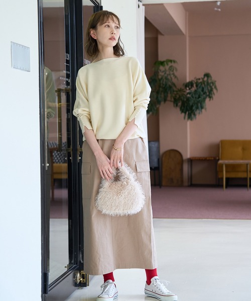 ROPE' PICNIC(ロペピクニック)の「マシュマロ袖パールドルマンニット/リンクコーデ(ニット/セーター・レディース・ブラック/ライトグリーン/グレー系その他/キナリ/ピンク系その他2/ブルー系その他4/ライトグレー・40/38)」の14枚目の写真