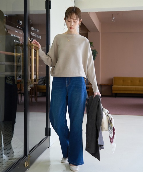 ROPE' PICNIC(ロペピクニック)の「マシュマロ袖パールドルマンニット/リンクコーデ(ニット/セーター・レディース・ブラック/ライトグリーン/グレー系その他/キナリ/ピンク系その他2/ブルー系その他4/ライトグレー・40/38)」の18枚目の写真