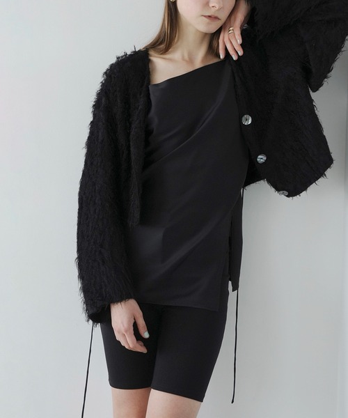 CLANE（クラネ）の「DRAPE SATIN CAMISOLE TOPS（キャミソール）」 - WEAR