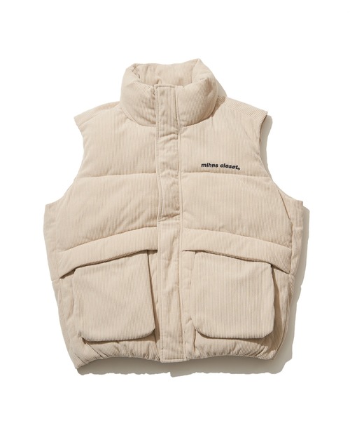 【新品未使用】mihns closet 24AW パデッドショートベスト mihns closet（ミンズクローゼット）の「【mihns closet/ミンズ