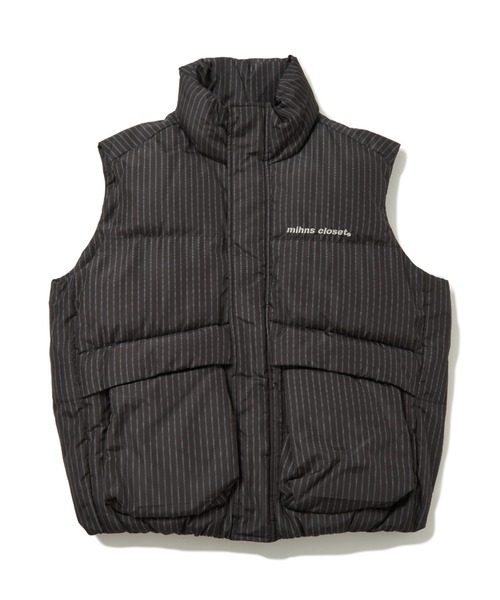 mihns closet(ミンズクローゼット)の「【mihns closet/ミンズクローゼット】26AW パデッドショートベスト / 新色追加(ダウンベスト・メンズ・ブラック/ライトブルー/オフホワイト/ブラウン/ネイビー/その他1/マスタード/チャコール/ブラウン系/ベージュ/その他2/ストライプ/チェック・M/L/LL/S/XS)」の12枚目の写真
