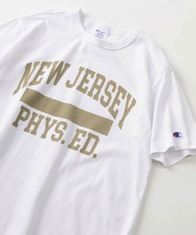 Champion（チャンピオン）の「【Champion/チャンピオン】NEW JERSEY&CONNECTICUT カレッジロゴプリント メンズベーシック ショートスリーブTシャツ/半袖Tシャツ（Tシャツ/カットソー・メンズ）」