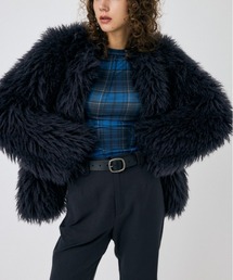 MESSY FAUX FUR コート