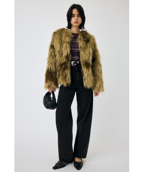 MOUSSY(マウジー)の「MESSY FAUX FUR コート(その他アウター・レディース・グレー/ベージュ系その他・FREE)」の4枚目の写真