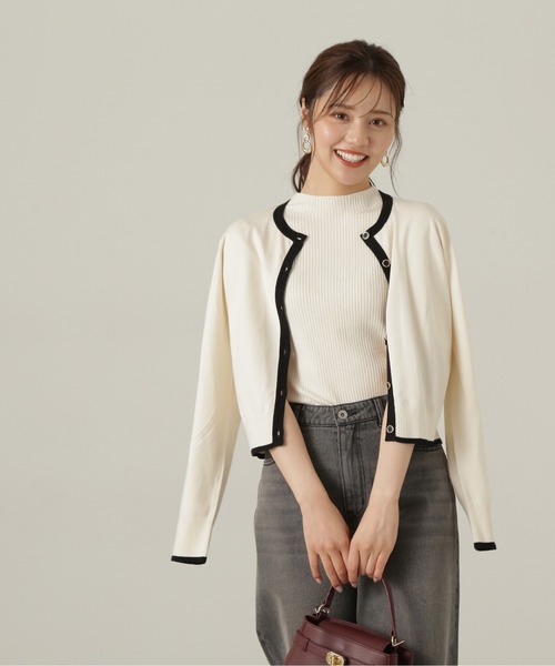 PROPORTION BODY DRESSING（プロポーションボディドレッシング）の「バイカラーアンサンブルニット / 1214270900（ニット/セーター・レディース・ブルー/ブラック/ホワイト系その他・SMALL/MEDIUM）」の18枚目の写真