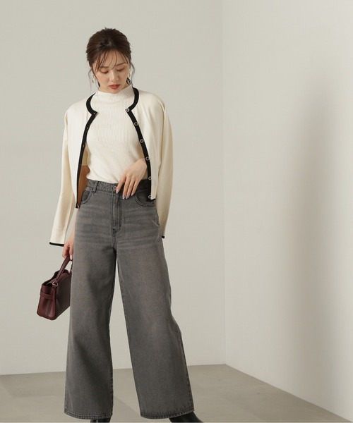 PROPORTION BODY DRESSING（プロポーションボディドレッシング）の「バイカラーアンサンブルニット / 1214270900（ニット/セーター・レディース・ブルー/ブラック/ホワイト系その他・SMALL/MEDIUM）」の19枚目の写真