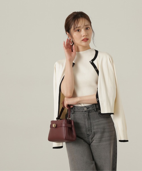 PROPORTION BODY DRESSING（プロポーションボディドレッシング）の「バイカラーアンサンブルニット / 1214270900（ニット/セーター・レディース・ブルー/ブラック/ホワイト系その他・SMALL/MEDIUM）」の20枚目の写真