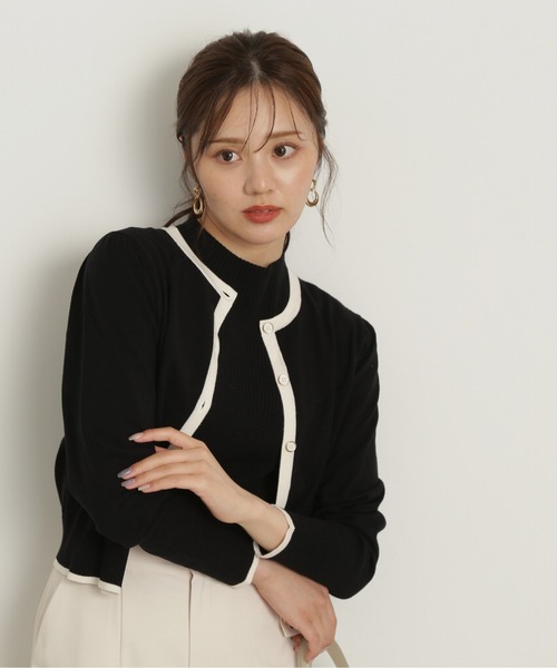 PROPORTION BODY DRESSING（プロポーションボディドレッシング）の「バイカラーアンサンブルニット / 1214270900（ニット/セーター・レディース・ブルー/ブラック/ホワイト系その他・SMALL/MEDIUM）」の9枚目の写真