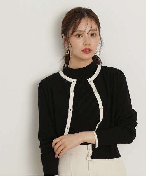 PROPORTION BODY DRESSING（プロポーションボディドレッシング）の「バイカラーアンサンブルニット / 1214270900（ニット/セーター・レディース・ブルー/ブラック/ホワイト系その他・SMALL/MEDIUM）」の13枚目の写真