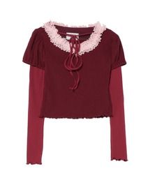 jouetie | フリルネックレイヤードトップス(Tシャツ/カットソー)