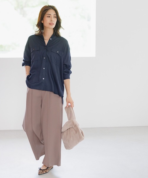 Elura（エルーラ）の「＜レギュラー／低身長サイズ＞サマ見えワイドパンツ/131594（その他パンツ・レディース・ブラック/ブラウン系その他4・MEDIUM/LARGE/FREE(S)）」の22枚目の写真