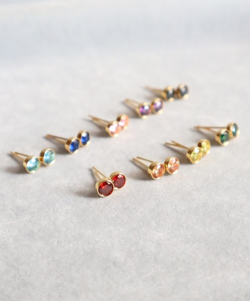CERCA(チェルカ)の「KAM.accessory/ジルコニアピアス/サージカルステンレス316(ピアス(両耳用)・レディース・H/C/I/G/B/A/E/D/F・FREE)」の2枚目の写真
