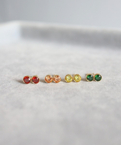 CERCA(チェルカ)の「KAM.accessory/ジルコニアピアス/サージカルステンレス316(ピアス(両耳用)・レディース・H/C/I/G/B/A/E/D/F・FREE)」の1枚目の写真