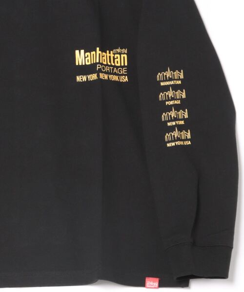 Manhattan Portage（マンハッタンポーテージ）の「L/S Print T-Shirt（Tシャツ/カットソー・メンズ・ホワイト/ブラック・MEDIUM/LARGE/X-LARGE/SMALL）」の7枚目の写真
