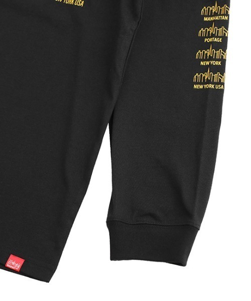 Manhattan Portage（マンハッタンポーテージ）の「L/S Print T-Shirt（Tシャツ/カットソー・メンズ・ホワイト/ブラック・MEDIUM/LARGE/X-LARGE/SMALL）」の3枚目の写真
