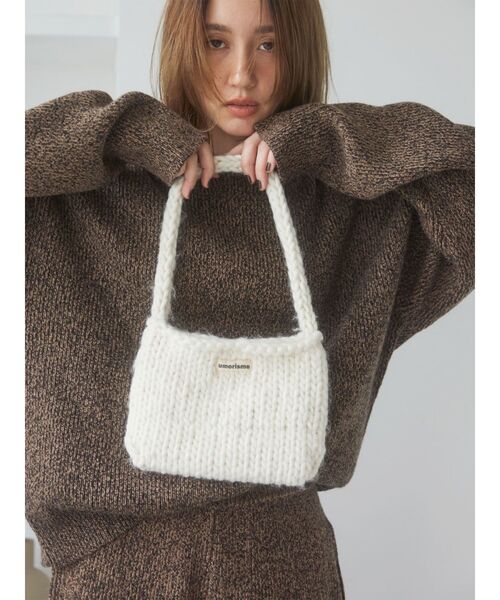 Ungrid（アングリッド）の「ローゲージニットハンドバッグ（ハンドバッグ・レディース・オフホワイト/ブルー/ピンク・FREE）」の4枚目の写真