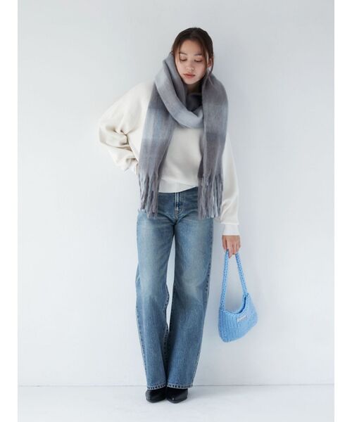 Ungrid（アングリッド）の「ローゲージニットハンドバッグ（ハンドバッグ・レディース・オフホワイト/ブルー/ピンク・FREE）」の7枚目の写真