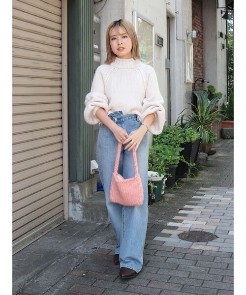 Ungrid（アングリッド）の「ローゲージニットハンドバッグ（ハンドバッグ・レディース・オフホワイト/ブルー/ピンク・FREE）」の17枚目の写真