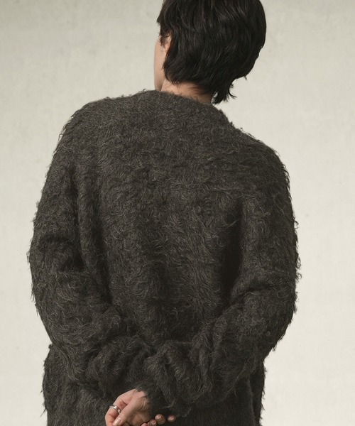 EMMA CLOTHES（エマクローズ）の「ウールMIXボリュームシャギーウォッシャブルニット（ニット/セーター・メンズ・ダークブラウン/チャコール/グレイッシュブルー/グレー/ブラック/グレイッシュベージュ・M/L）」の8枚目の写真