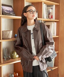 FREAK'S STORE | フェイクレザーブルゾン/ビッグシルエットブルゾン(ブルゾン)
