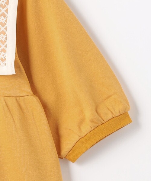 green label relaxing(グリーンレーベルリラクシング)の「レース付き スムースワンピース / キッズ 100cm-130cm(ワンピース・キッズ・ブラック/マスタード・100cm/130cm/120cm/110cm)」の6枚目の写真