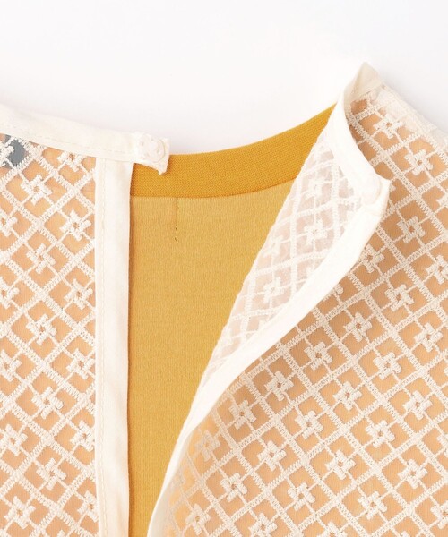 green label relaxing(グリーンレーベルリラクシング)の「レース付き スムースワンピース / キッズ 100cm-130cm(ワンピース・キッズ・ブラック/マスタード・100cm/130cm/120cm/110cm)」の10枚目の写真