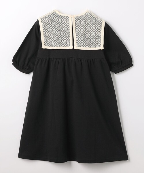 green label relaxing(グリーンレーベルリラクシング)の「レース付き スムースワンピース / キッズ 100cm-130cm(ワンピース・キッズ・ブラック/マスタード・100cm/130cm/120cm/110cm)」の15枚目の写真