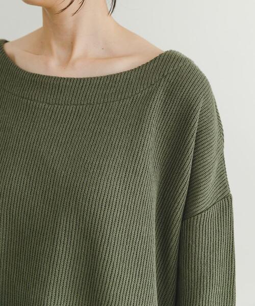 ITEMS URBANRESEARCH(アイテムズ アーバンリサーチ)の「ボートネックニットソー(Tシャツ/カットソー・レディース・カーキ/チャコールグレー/ライトベージュ・FREE)」の16枚目の写真