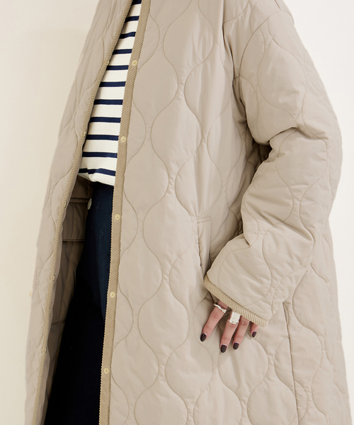 B.C STOCK（ベーセーストック）の「リバーシブルキルティングコート