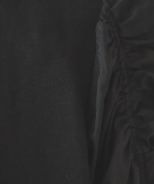 OPAQUE.CLIP(オペークドットクリップ)の「◆シアーシャーリングスリーブ ドッキングカットソー【洗濯機洗い可】(Tシャツ/カットソー・レディース・ブラック/グレー/オフホワイト・40/38/36)」の11枚目の写真