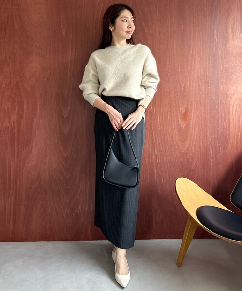 UNFILO(アンフィーロ)の「ウールライク Iラインスカート(スカート・レディース・ネイビー系/グレー系1・X-SMALL/SMALL/MEDIUM/LARGE)」の10枚目の写真