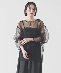 PURE BRIGHT | シアーチュールトップス(Tシャツ/カットソー)