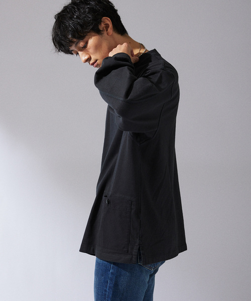ARMY TWILL（アーミーツイル）の「ARMY TWILL / アーミーツイル 別注 2ポケット ロングスリーブTシャツ（Tシャツ/カットソー・メンズ・ホワイト/ブラック/カーキ・MEDIUM/LARGE）」の15枚目の写真